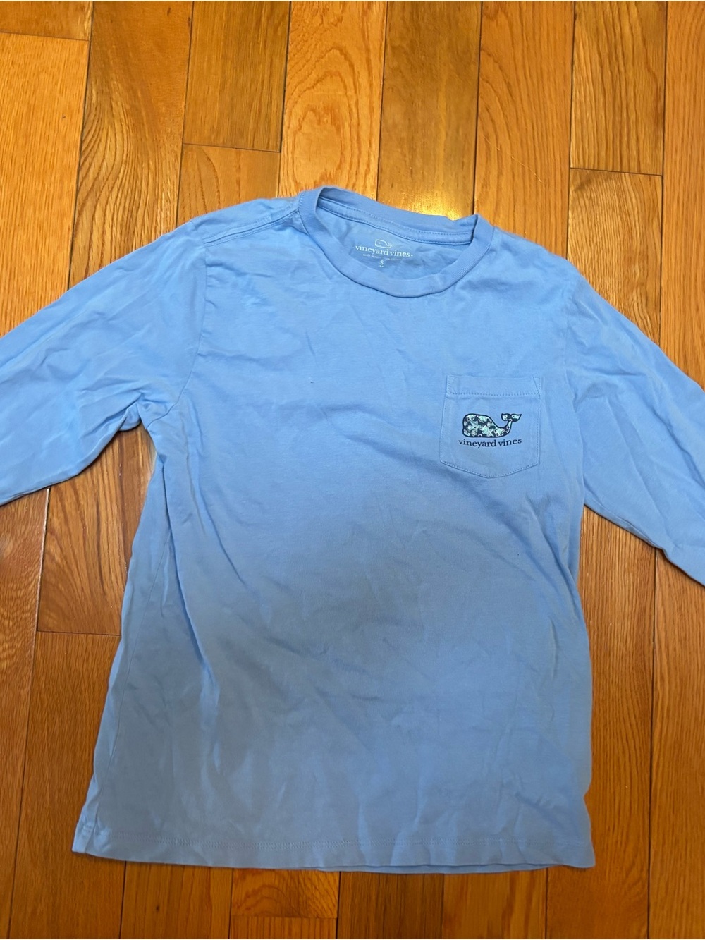 Vineyard Vines Sky Blue Long-Sleeve Pocket Tee